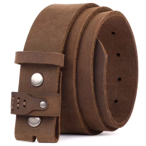 Genuine Leather Western Belt - Light Brown