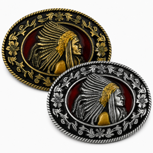 Native American Western Belt Buckle