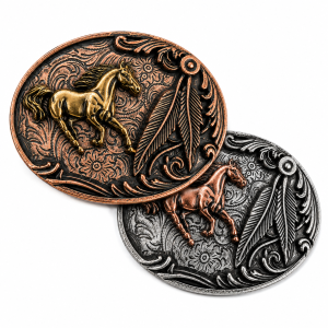 Running Horse Western Belt Buckle